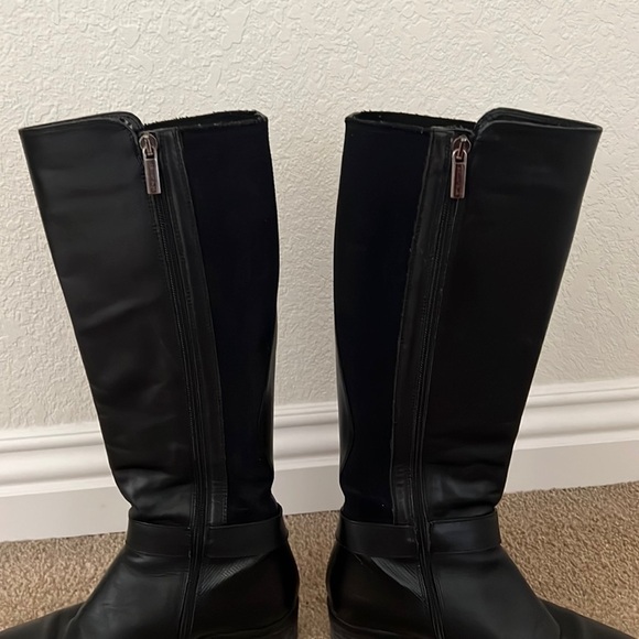 Aquatalia Olita Waterproof Leather Riding Boots – Black, Size 7 - Picture 2 of 8